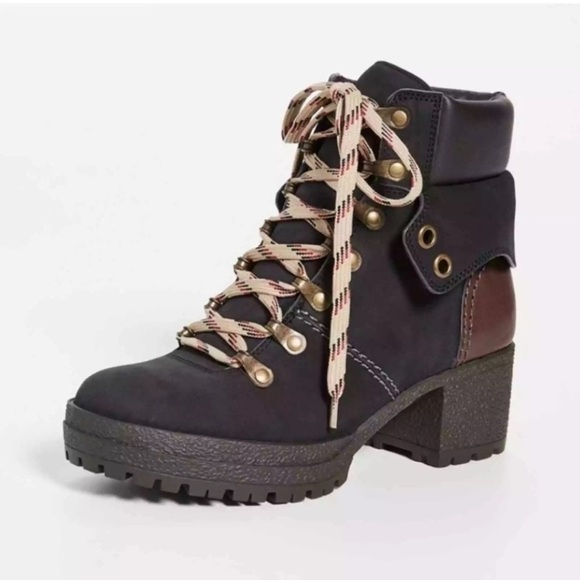 New! See by Chloe Eileen Mid Heel 40mm Boots Leather - Picture 2 of 12